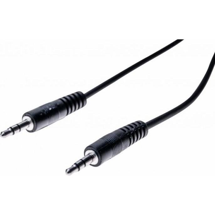 Exertis Connect Audiokabel 3,5 mm Klinkenstecker an 3,5 mm Klinkenstecker, schwarz, ca. 1,0 m 3,5 mm Stereo Klinkens (1 ...