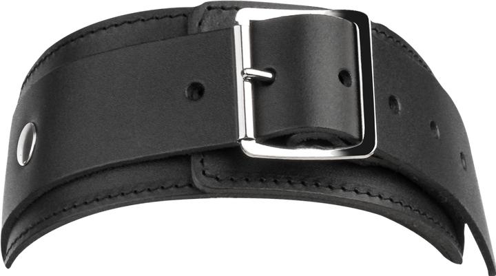 Immagine prodotto Rimba Lederhalsfessel mit Doppel-D-Ring – Schwarz