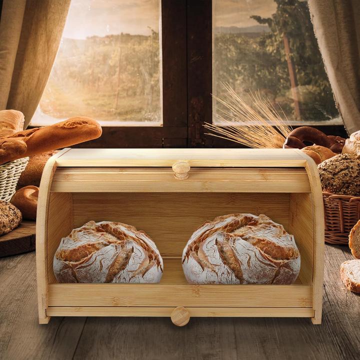 Actual product image Fishtec Brotkasten mit integriertem Schneidebrett und Krümelfang