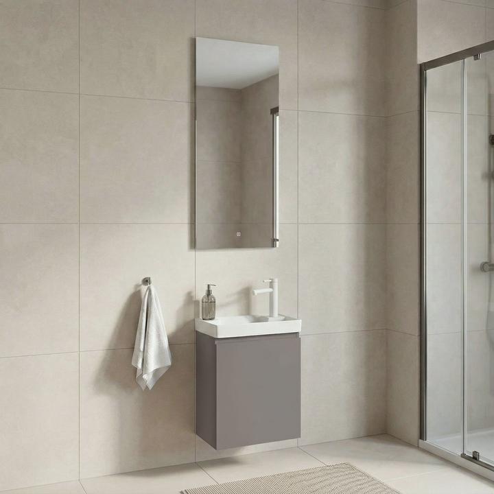 Produktbild Homitis Ferla 40 Bathroom Cabinet With Sink & Mirror Set (2 Pieces)