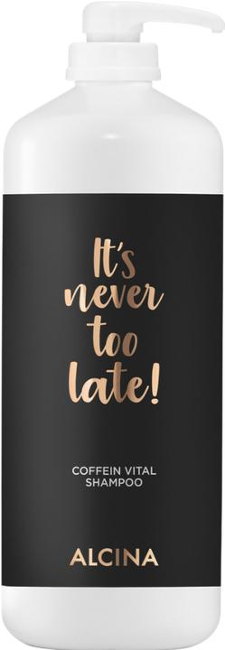 Image du produit Alcina It's Never Too Late Caffeine Vital Shampoo 1250ml pour les cheveux clairsemés ou sujets à la chute (1250 ml, Shampoing liquide)