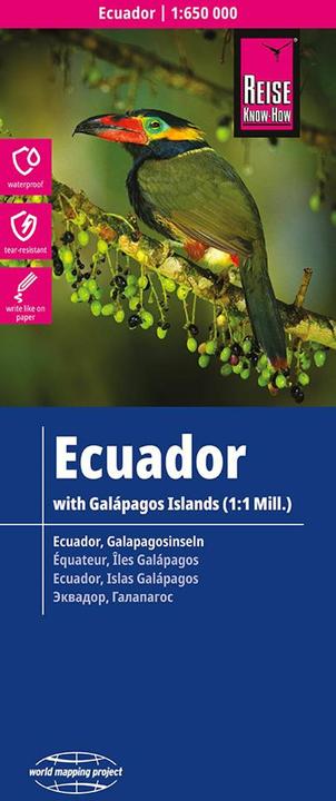 Actual product image Map of Ecuador, Galápagos (1:650,000 / 1,000,000)