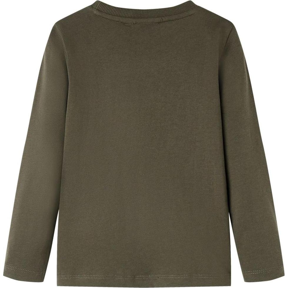 Thumbnail - VidaXL, Jungen, Shirt, Kinder-Langarmshirt Khaki 128,Material: 100, Grün, (128)