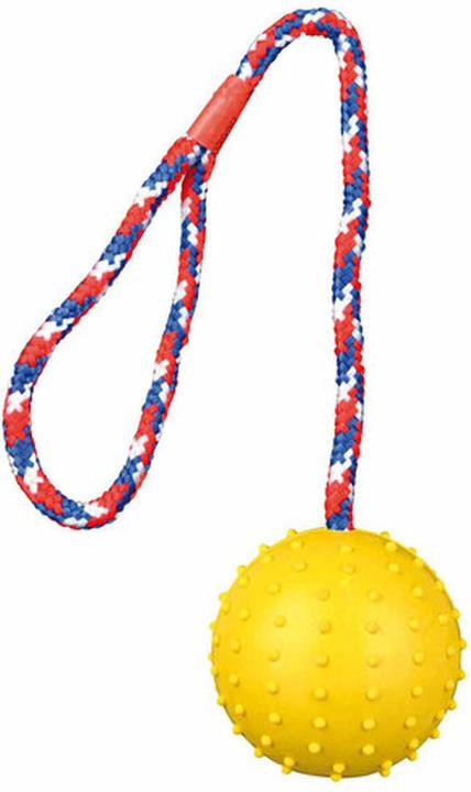 Produktbild Trixie Ball mit Wurfseil D=7cm/30cm (Ballspielzeug Hund)