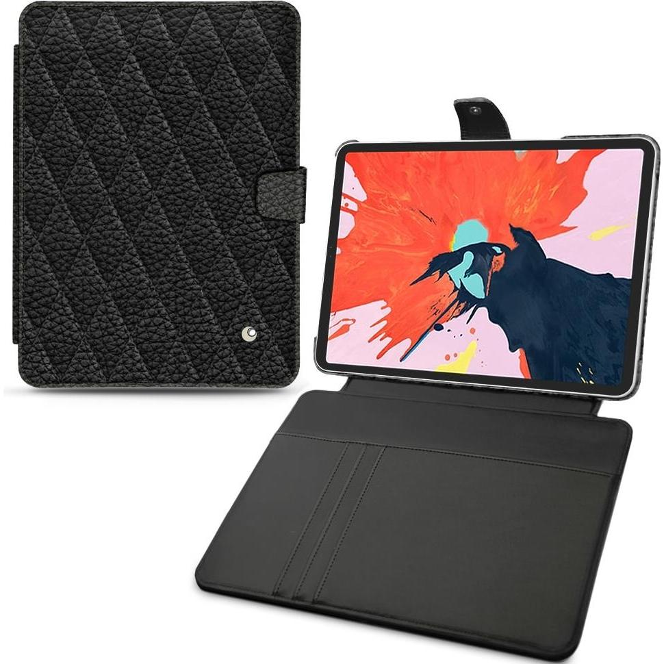 Noreve Lederschutzhülle Wallet (iPad Pro 12.9 2018 (3. Gen)), Tablet Hülle, Schwarz