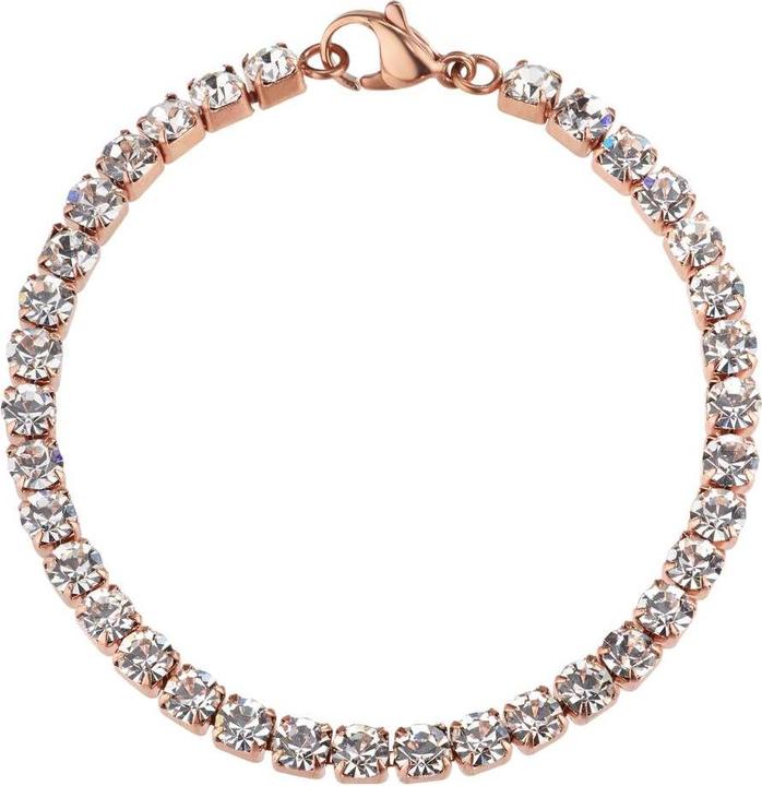 Produktbild Bijouteria Armband (17 cm, Edelstahl, PVD Beschichtung (goldfarbig), Kristall)