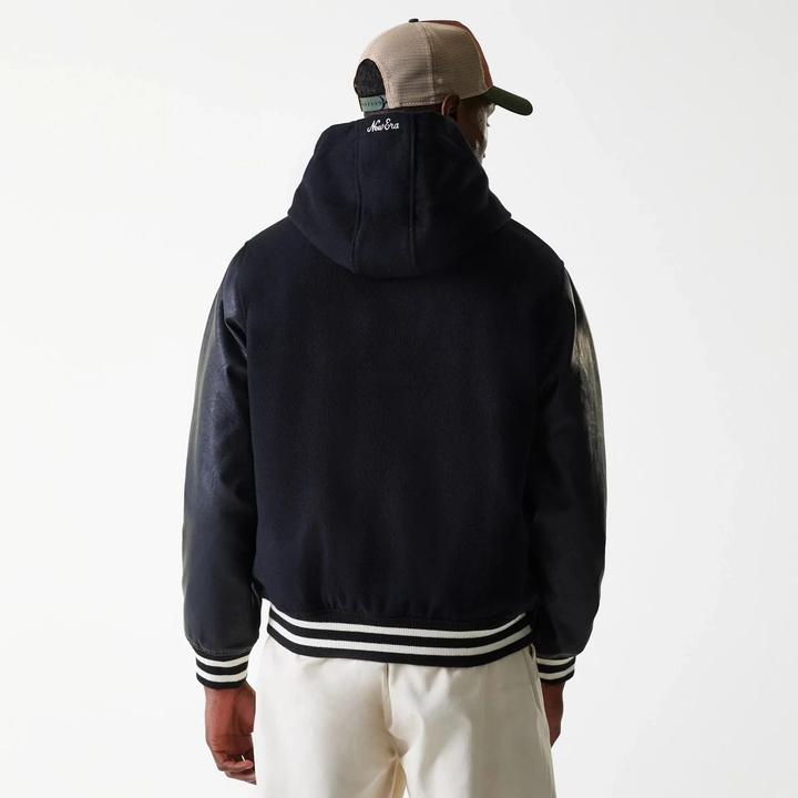 Actual product image New Era Varsity College Hooded Jacke - BRAND PATCHES - L (L)