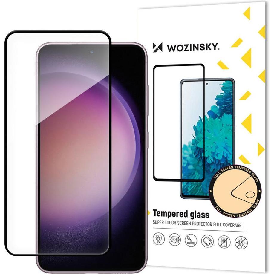 Wozinsky Full Glue gehärtetes Glas für Samsung Galaxy S24 mit schwarzem Rahmen (1 Stück, Samsung Galaxy S21), Smartphone...