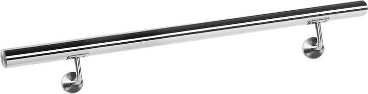 Actual product image Wiltec Handrail Set Wall Holder Handrail 80cm Holder Banister Handhold Stainless Steel V2A (Stainless steel V2A)