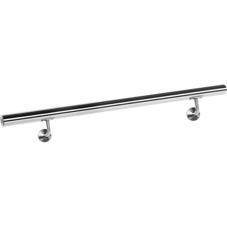 Wiltec, Möbelausstattung, Handlaufset Wandhalter Handlauf 80cm Halter Treppe Haltegriff Edelstahl V2A (1 Stk.)