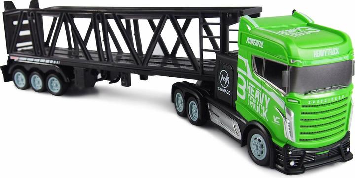 Amewi Camion semi-remorque avec remorque de transport de voitures 1:16, RTR