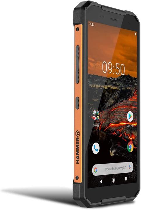 Actual product image Myphone HAMMER Explorer (5.72 inch) Dual SIM Android 9.0 USB Type-C (32 GB, Black, Orange, Dual SIM, 4G)
