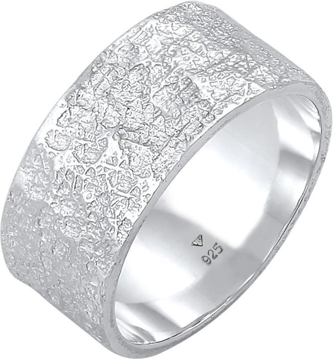 Image du produit Kuzzoi Bague Hommes Bandeau Structure Organique 925 Argent (54, Argent 925)