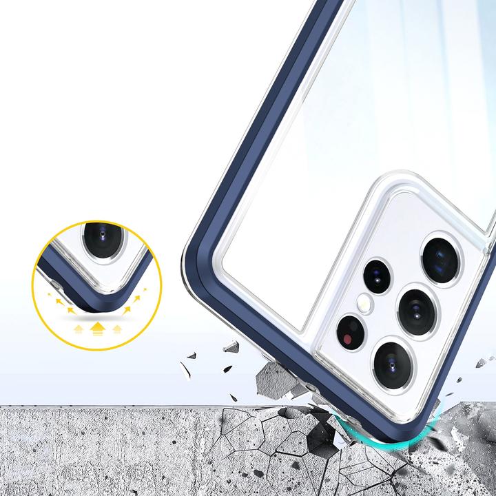 Actual product image Hurtel Clear 3in1 case for Samsung Galaxy S23 Ultra silicone cover with frame blue (Samsung Galaxy S23 Ultra)