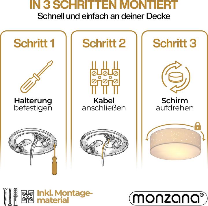 Produktbild Monzana Deckenlampe (E27)