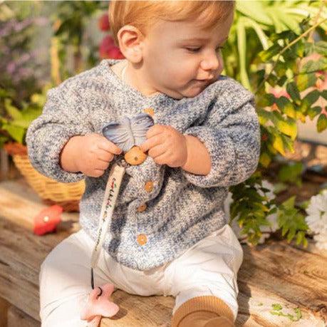 Actual product image Oli and Carol Teething Ring Blues the Butterfly