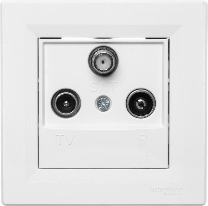 Schneider Electric Endgültige RTV-SAT-Antennendose 1dB weiss - EPH3500121 (Antennendose)