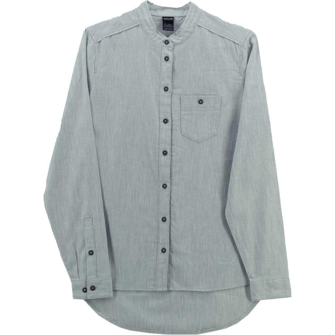 Jack Wolfskin, Damen, Hemd, Shirt Heather Flannel Flanellhemd Karohemd, Grau, (S)