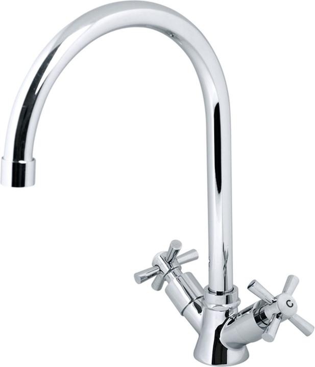 Actual product image Plieger Keukenkraan Cross 1-Gats met Draaibare Uitloop en Kruisgrepen Chroom (4333236)
