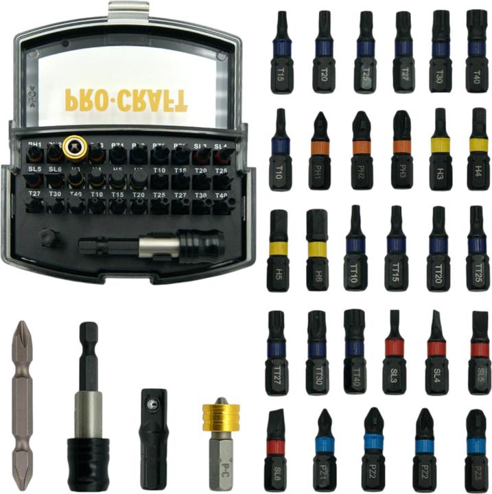 Produktbild Procraft Industrial CD20A Akku Schlagbohrschrauber 20 V 85 Nm + 1x Akku 4,0 Ah + Ladegerät + 32