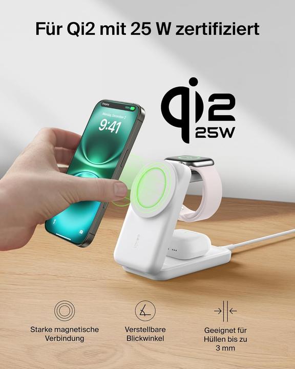 Image du produit Belkin Station de recharge UltraCharge 3 en 1 (25 W)