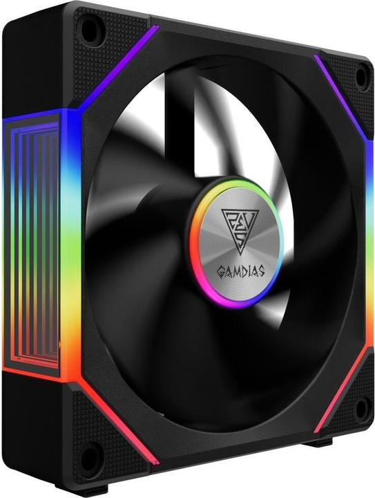 Immagine prodotto Gamdias Lot de 3 Ventilateurs de boitier Aeolus P2 RGB - 12cm (Noir) (120 mm, 3x)