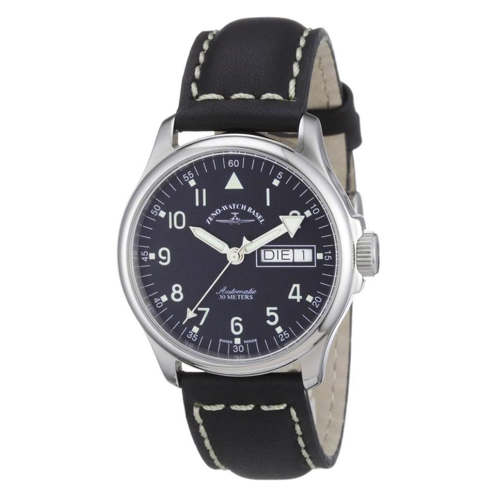 Zeno-Watch Basel, Armbanduhr, Pilot Basic Navigator 12836DDN-a1 Automatik, Schwarz, (37 mm)