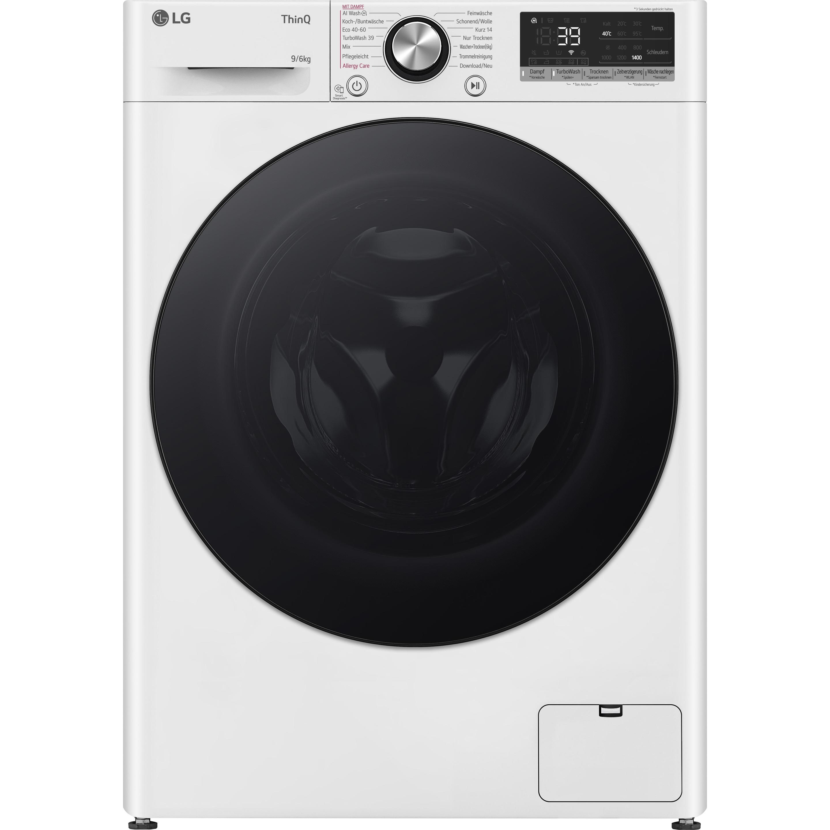 LG W4WR7096Y, Waschtrockner, Weiss