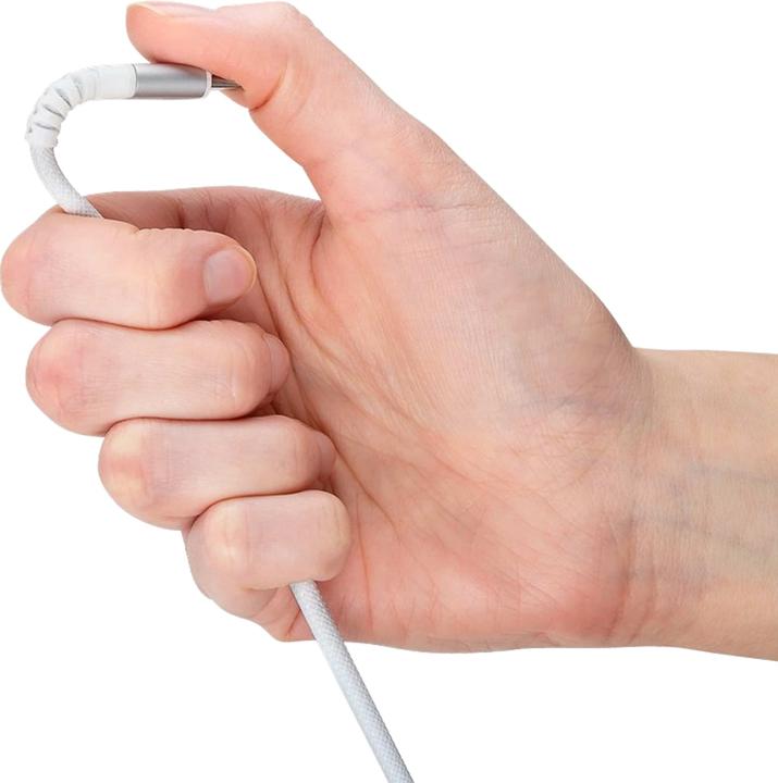 Immagine prodotto Goobay Cavo tessile da USB-C a USB-C con spine in metallo, 3 m, bianco (3 m, USB 2.0, 60 W)
