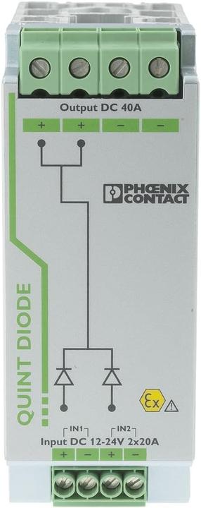 Produktbild Phoenix Contact Diodenmodul, DIN-Schiene,12-24 Vdc, 40 A
