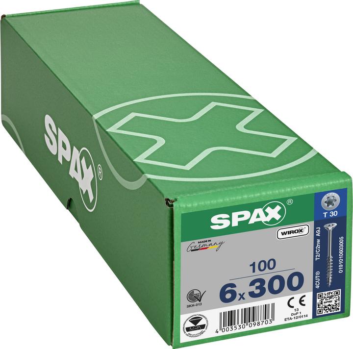 Produktbild Spax Senkmultikopf T-Star Plus T30 Teilgewinde Wirox (100 Schrauben pro Stück)