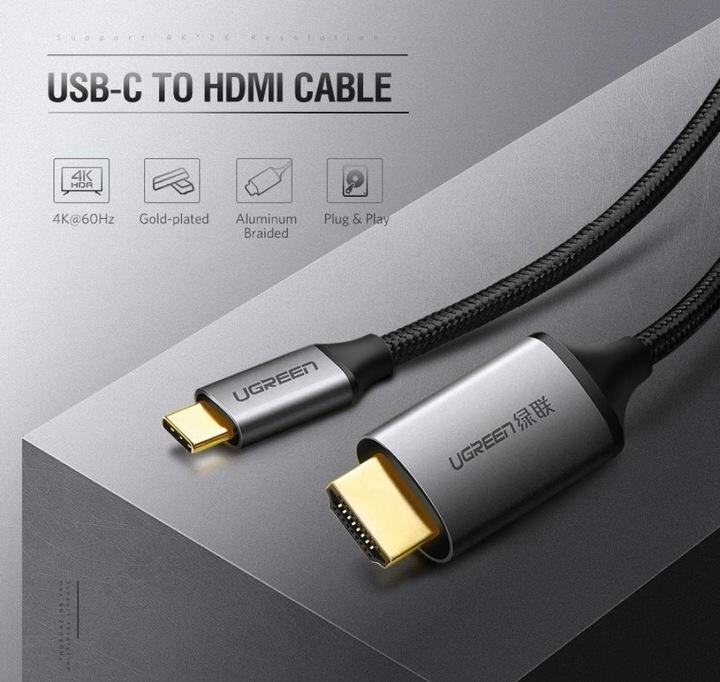Actual product image Ugreen USB C – HDMI (1.50 m, HDMI)