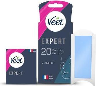 Veet Expert Cold Face Wax Strips for Sensitive Skin (20 x)