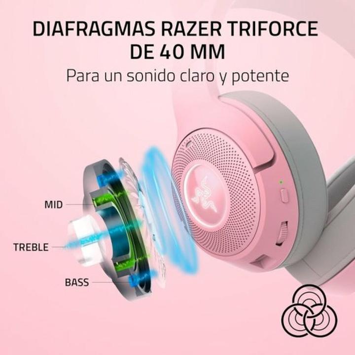 Productafbeelding Razer Kraken Kitty V2 BT - Kwarts (Draadloze)