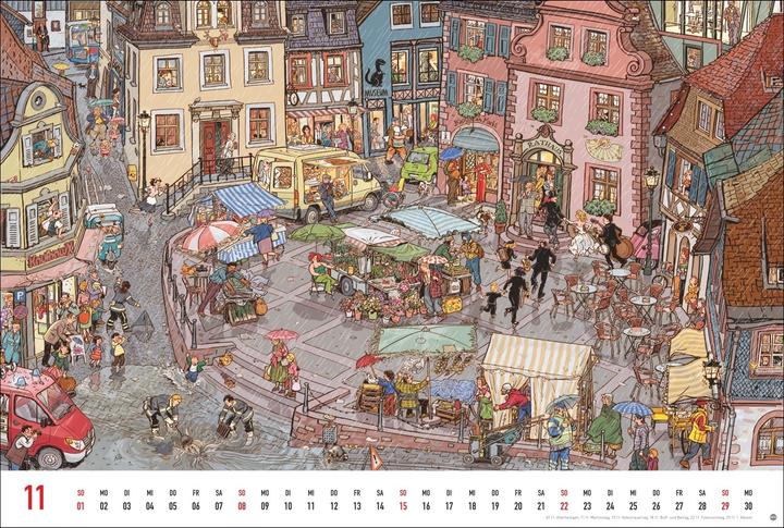 Immagine prodotto Göbel & Knorr Wimmelbilder Edition Kalender 2026 (58 x 39 cm)