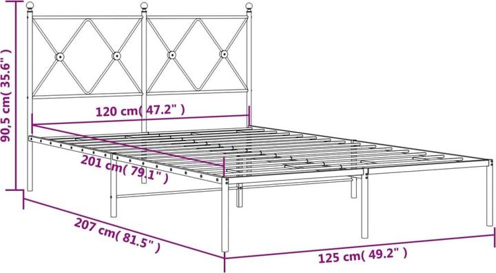 Image du produit vidaXL Bettgestell (120 x 200 cm)