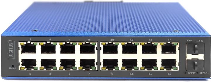 Image du produit Digitus Industrial 8+2-Port L2 managed Gigabit Ethernet PoE Switch (18 ports)