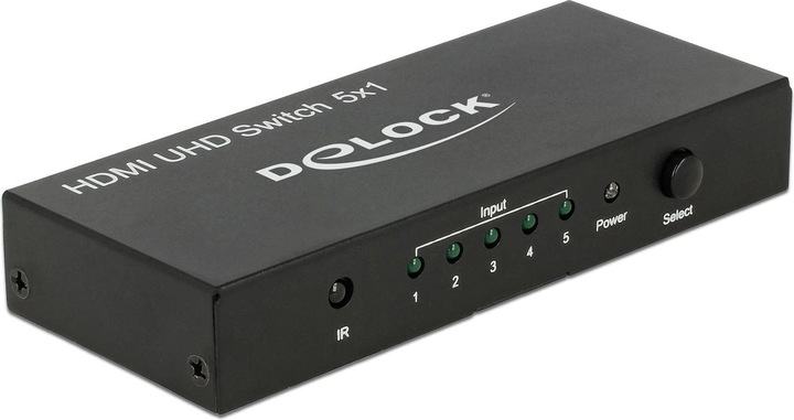Productafbeelding Delock 5-poorts HDMI schakelaar, actief versterkt