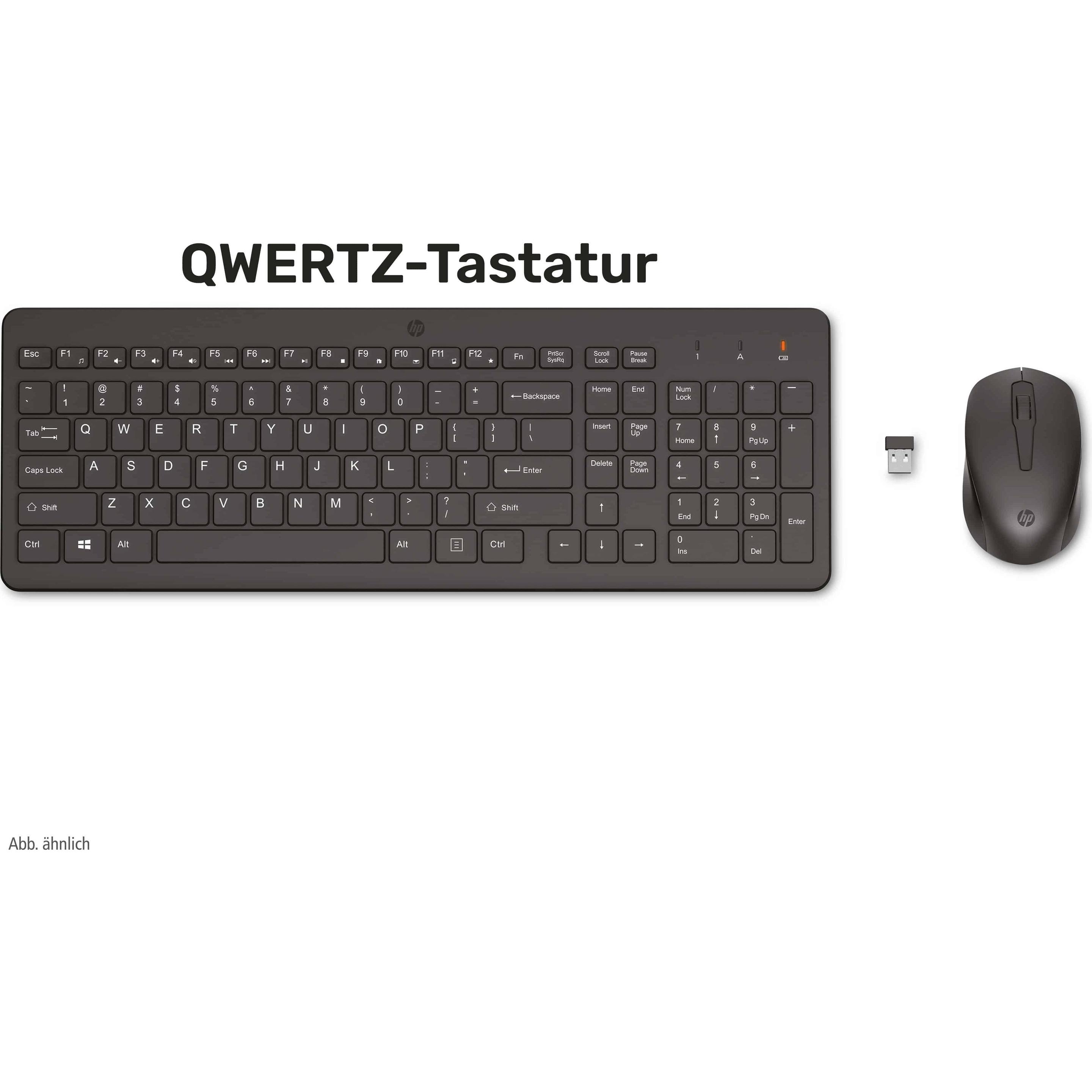 Thumbnail - HP 330 (DE, Kabellos), Tastatur, Schwarz