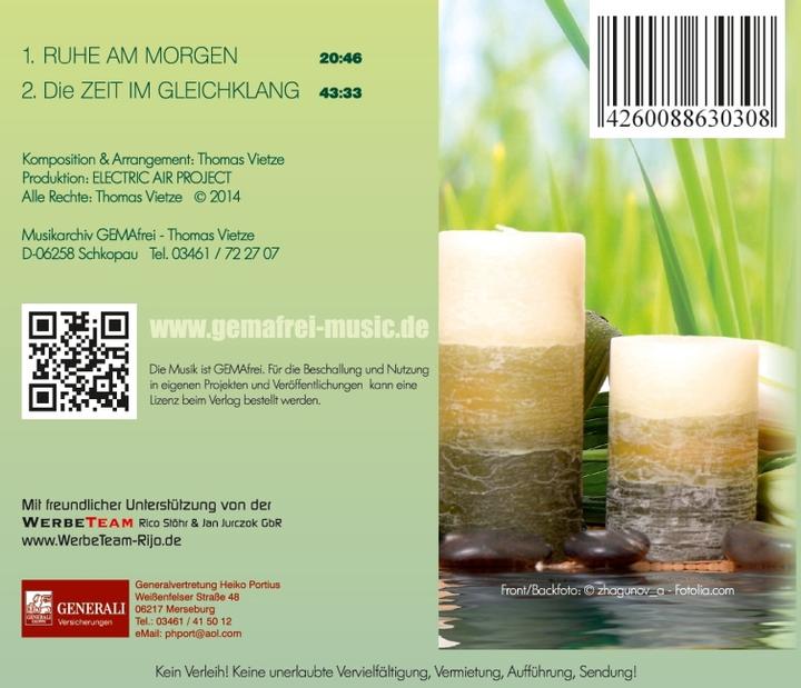 Produktbild Entspannungsmusik für Körper und Geist - Ausgabe 8 (Electric Air Project, Thomas Vietze, Deutsch)