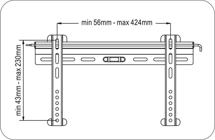 Image du produit Goobay EasyFix ultraslim L (Mur, 58", 45 kg)