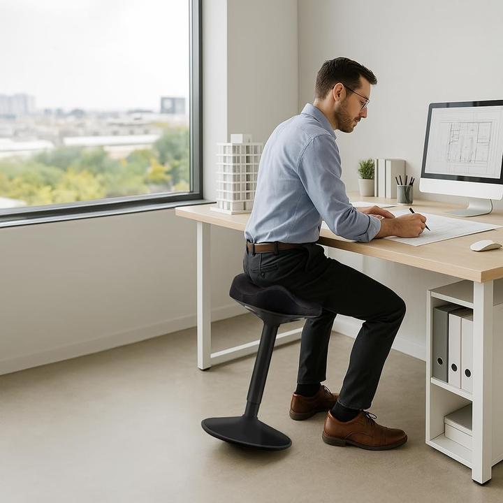 Produktbild Waytex Ergonomische Schwinghocker für dynamisches Sitzen, höhenverstellbar, antirutsch Basis (58 - 82 cm)