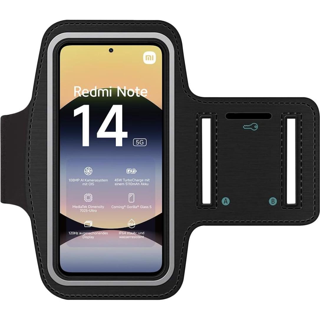 SmartFitness Handy Sport Armband, Smartphone Sportarmband, Schwarz