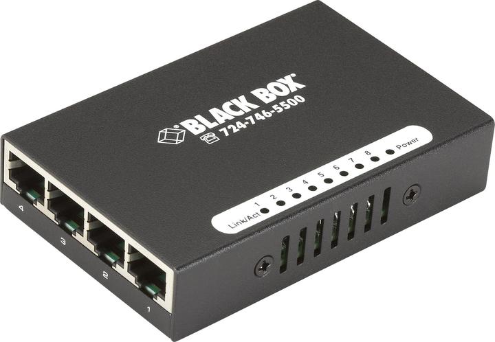 Actual product image Black Box 10-100 Switch USB powered - 8 ports - Switch - 8-Port (8 Ports)
