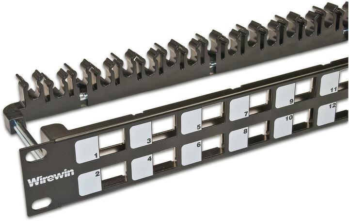 Actual product image Wirewin 24-port 1U patch panel, shielded