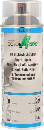 Konjac Sponge ColorMatic High Build Filler graphite grå 400ml.