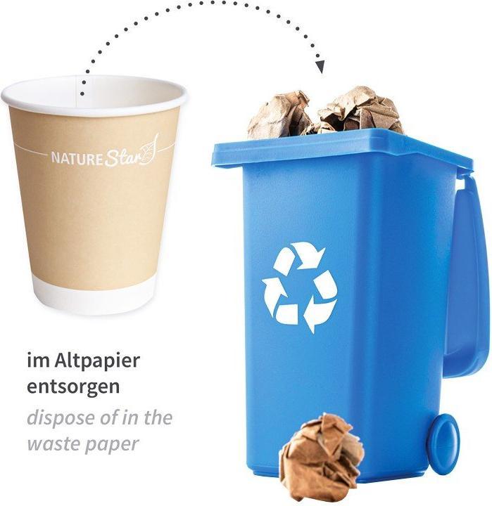 Immagine prodotto Nature Star Bicchiere da caffè in carta dura "Only Paper", 0,3 l (50 x)