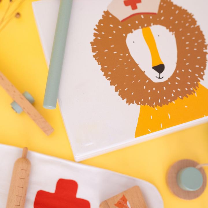 Immagine prodotto Activity Board Valigetta da dottore per bambini, valigetta da dottore in legno, regalo di Natale per bambini, set