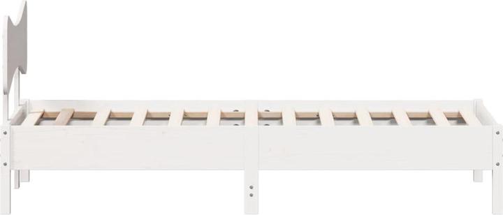 Produktbild vidaXL Massivholzbett Holzbett Bett ohne Matratze Weiss 90x200cm Kiefernholz (90 x 200 cm)