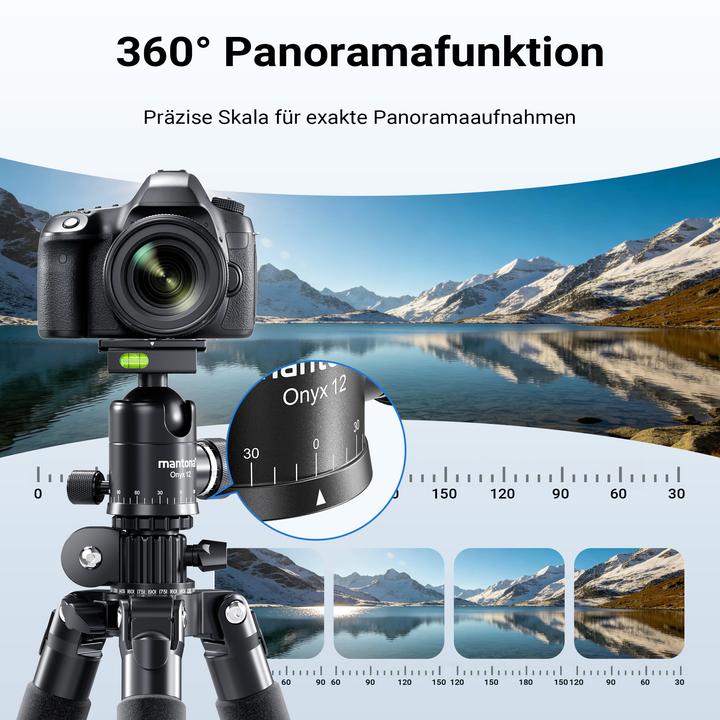 Produktbild mantona Kodiak XL 324 + Onyx 12 Kugelkopf Set Stativkopf Fotostativ Aluminium (Kunststoff, Metall)